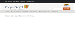 Desktop Screenshot of coopersiegelcommunitylibrary.org